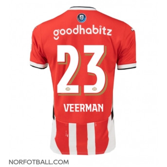 Billige Fotballdrakt PSV Eindhoven Joey Veerman #23 Replika Hjemmedrakt 2024-25 Kortermet